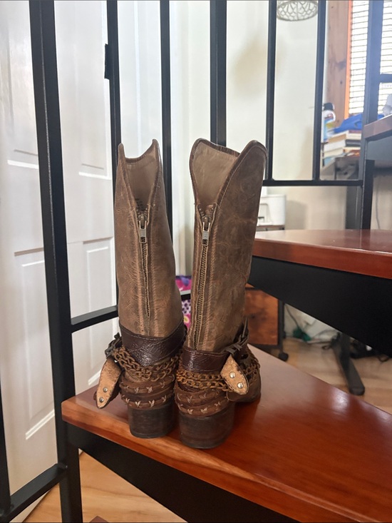 Freebird by Steven Shoes - Freebird by Steven Brown Leather Western Heeled Boots
